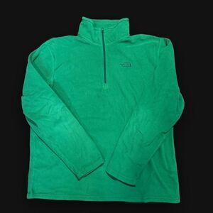 The North Face green quarter zip sweatshirt